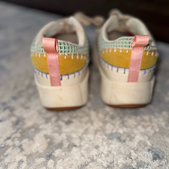 Nicole Miller New York Patchwork Multicolor Platform Sneaker Shoes - Picture 4 of 6